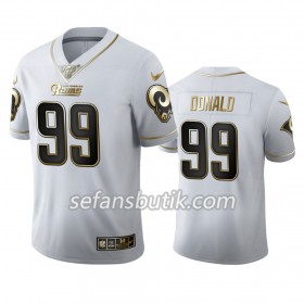 Los Angeles Rams Tröjor Aaron Donald 99 Nike Vit Golden Edition 100th - Herr